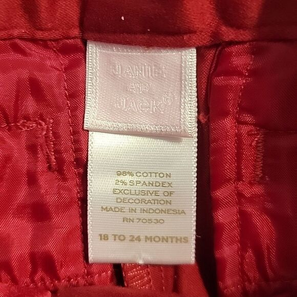 JANIE AND JACK RED PANTS, SIZE 18-24 MONTHS - Picture 3 of 5